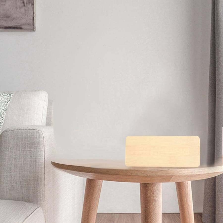 Wooden Alarm Clock with for Wireless Charging Pad Compatible with for Wood Led Digital Clock Sound