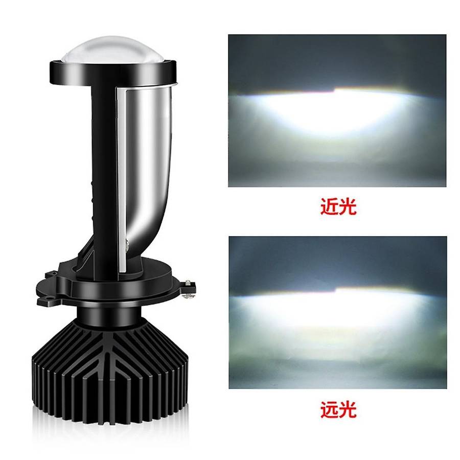 Y9 H4 LED Projector Headlight Projector Lens with Fan Cooling Automobile Hi Lo Beam Bulb