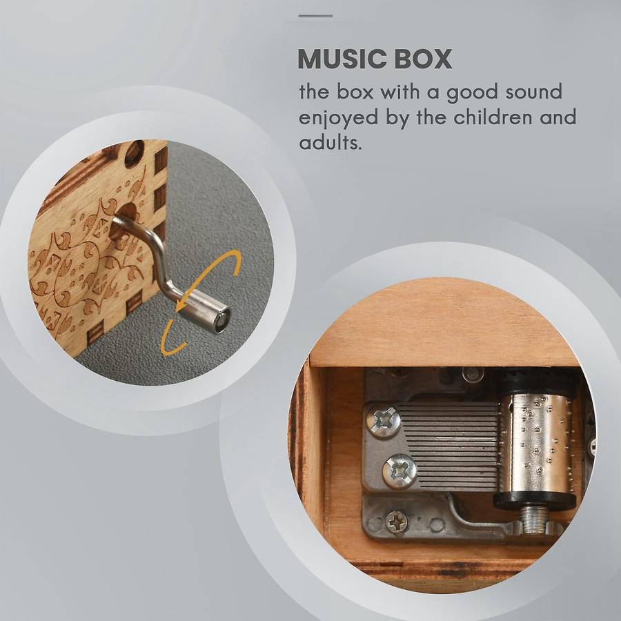 You Are Wood Music Boxes, Vintage Wooden Sunshine Musical Box Gifts for Birthday/Christmas/'s Day