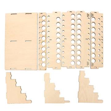 48 Holes Wooden Color Paints Bottle Storage Rack Holder Modular Organizer