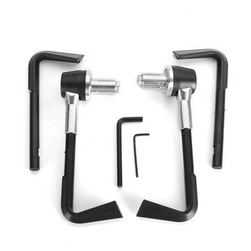 7/8inch 22mm Brake Clutch Lever Protector Hand Guards Motorcycle Handguard Black ... (COLOR: SILVER)