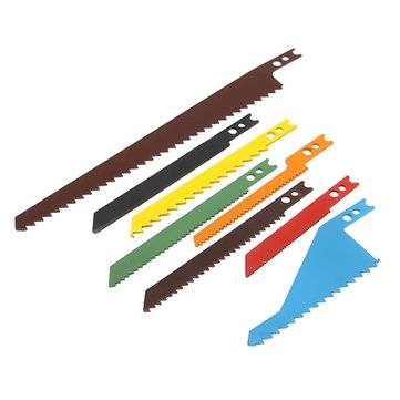 8pcs Jigsaw Blades Sabre Scroll Assortment Set Wood Metal Steel Drywall Blades
