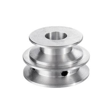 Aluminum Alloy 40&50mm Double Groove Pulley 8-20MM Fixed Bore V-shape Pulley Wheel f... (SIZE: 15MM)