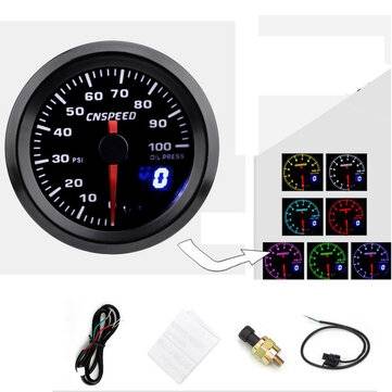 Analog & Digital 52mm Car LED Turbo Boost EGT Exhaust Water Temperature Air Fuel Ratio... (NO.: 005)