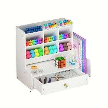 B02-1 Pen Storage Box Multifunctional Chinese Style Plastic Drawer Study Storage Bo... (TYPE: B02-1)