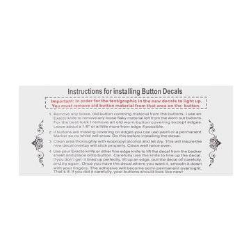 Car Radio Stereo Button Decals Worn Peeling Repair Stickers For Fiat 500