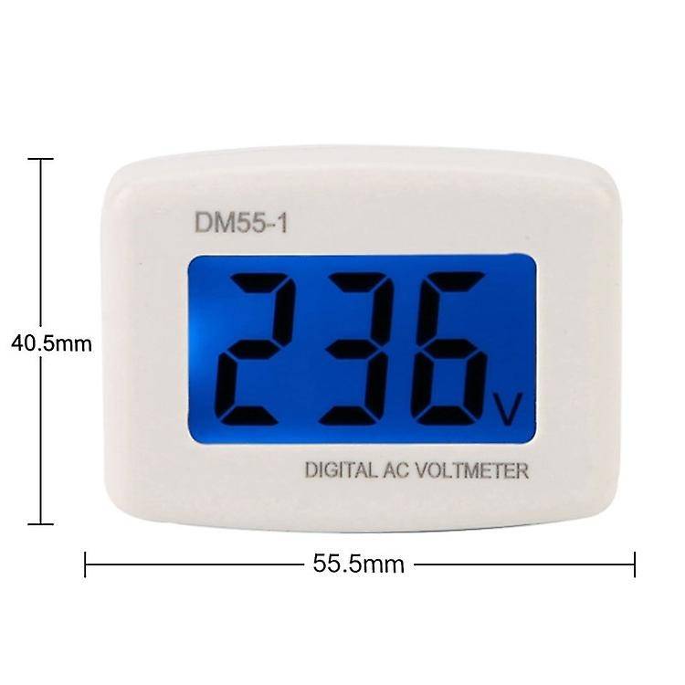 DM55-1 AC 110V- 220V LCD Digital Voltmeter Voltage Tester Detector Meter EU Plug