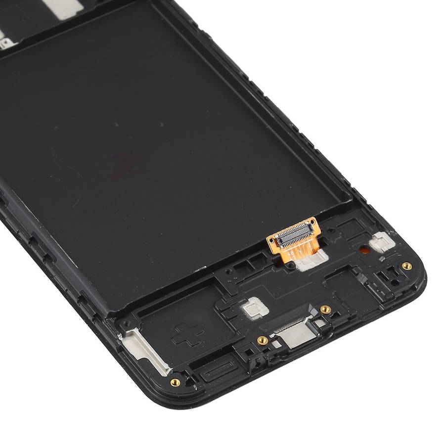 OLED LCD Screen for Samsung Galaxy A20 SM-A205 Digitizer Full Assembly with Frame (Black)
