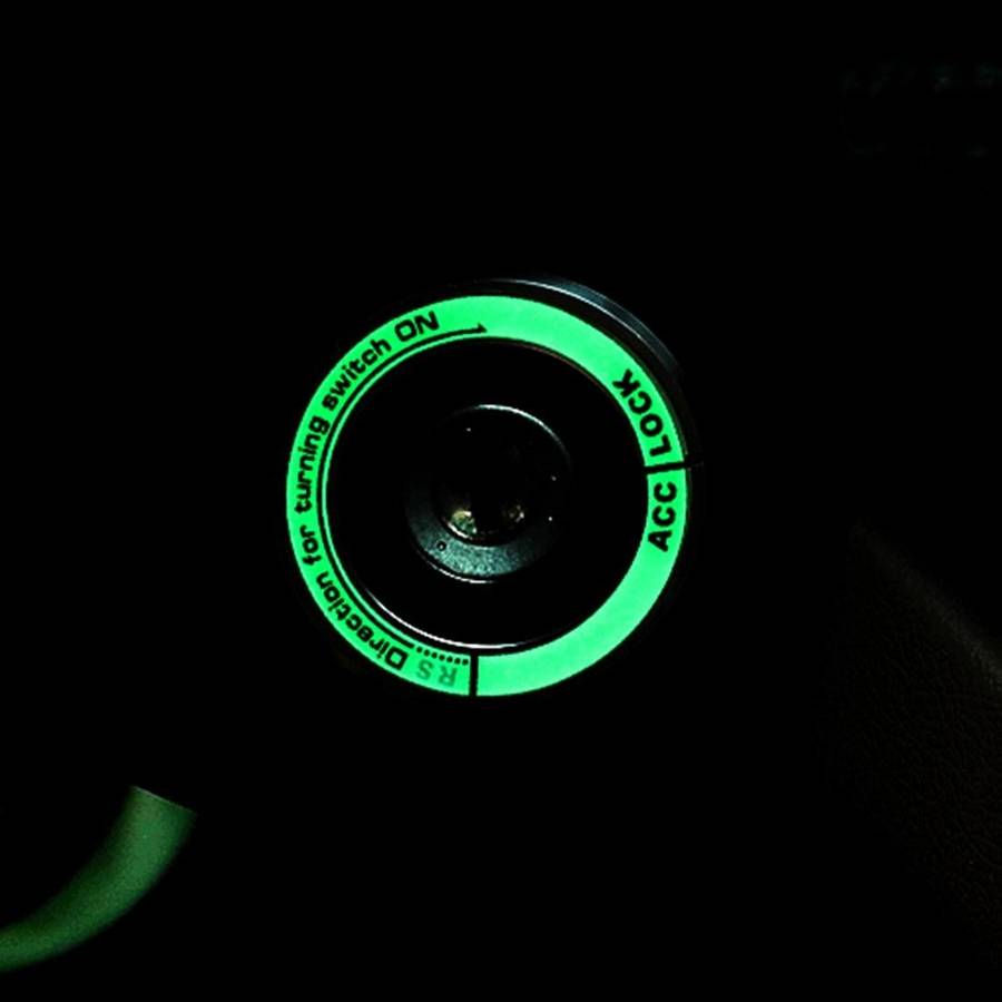 Car Aluminum Igniter Night Luminous Decoration Ring For Audi And Volkswagen(Black)