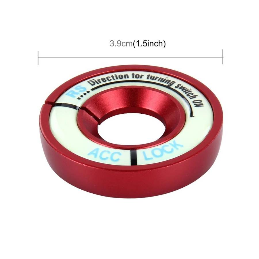 Car Aluminum Igniter Night Luminous Decoration Ring For Audi And Volkswagen(Red)