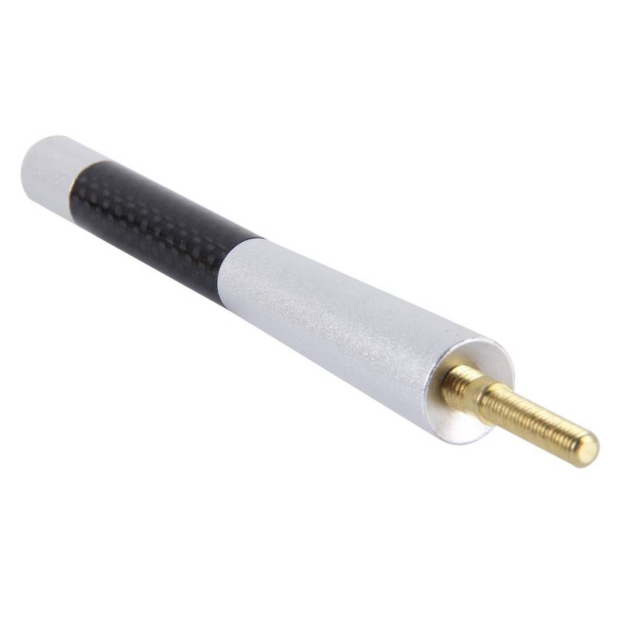 Carbon Fiber Aluminum Short Antenna Polished Universal Screws Base(Big Size)(Silver)