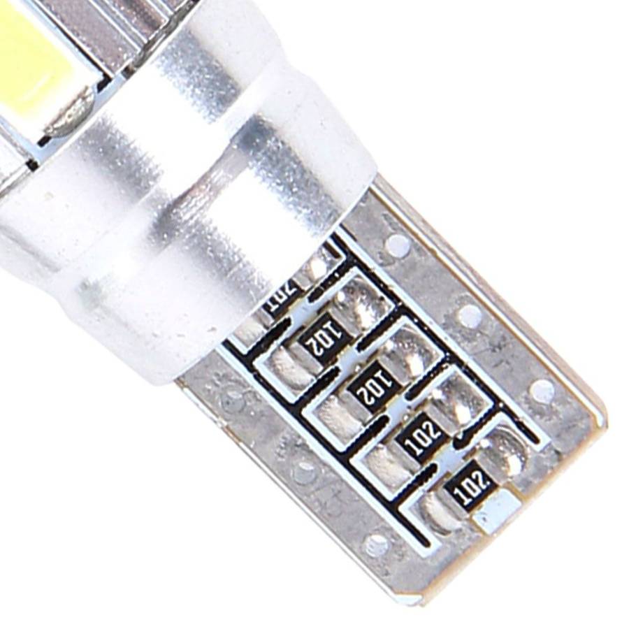 2PCS T10 3W White Light 6 SMD 5630 LED Error-Free Canbus Car Clearance Lights Lamp, DC 12V