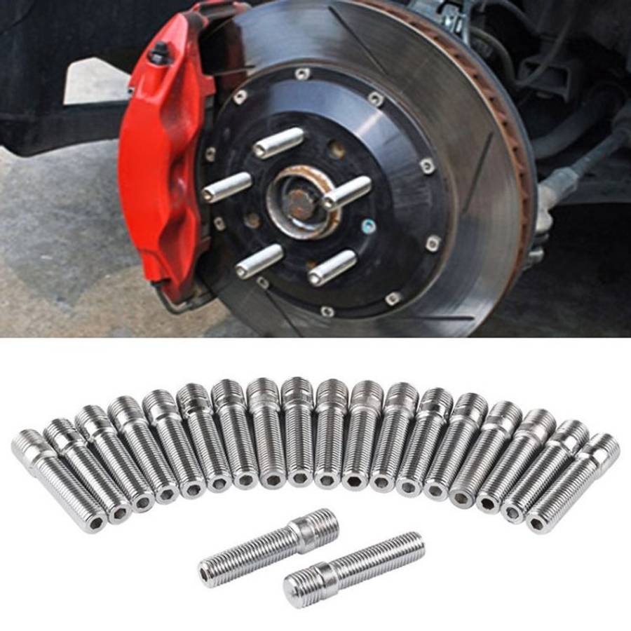 20 PCS 5.8cm Universal Car Modification Extended Wheels Stud Conversion M12x1.5 to M12x1.5 Screw A