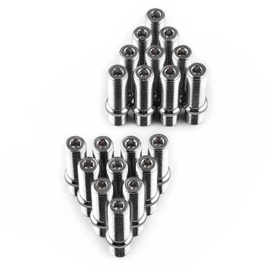 20 PCS 5.8cm Universal Car Modification Extended Wheels Stud Conversion M14x1.25 to M12x1.5 Screw