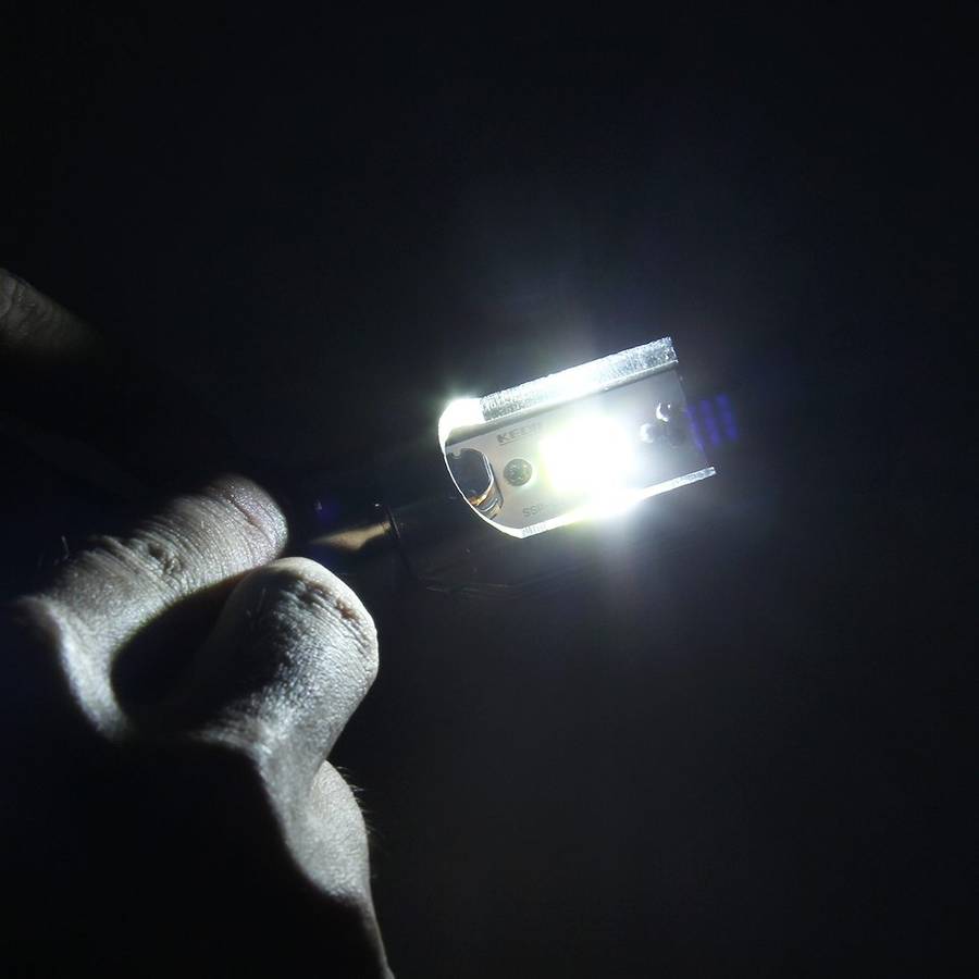 BA20D 5W 400lm 6000K COB LEDs Motorcycle Headlight Lamp, DC 9-80V(White Light)