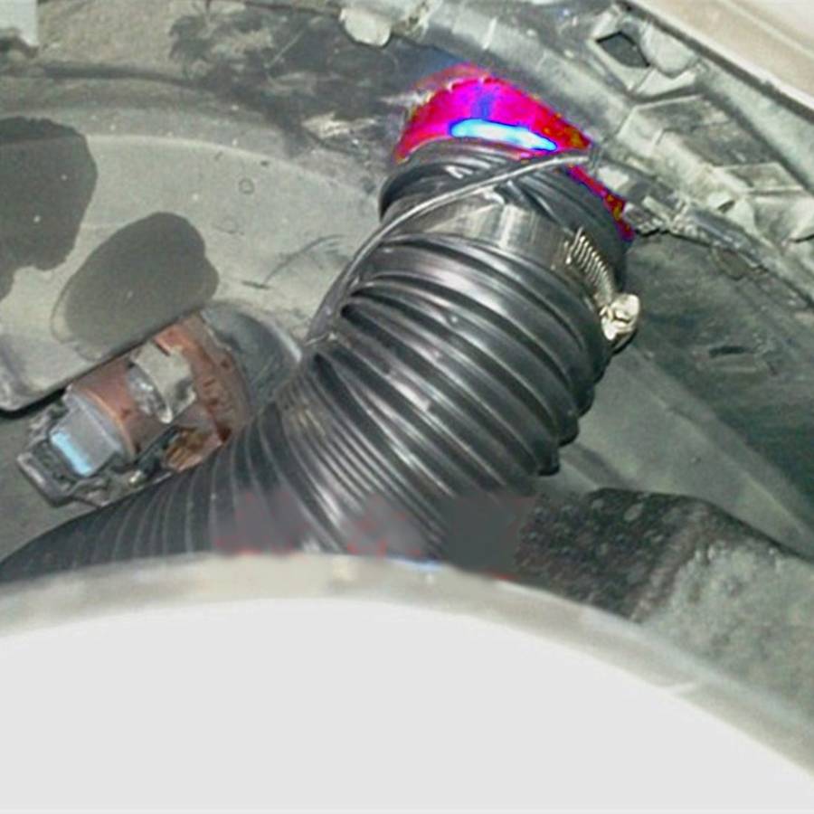 Car Auto Universal Tube Air Filter Adjustable Cold Air Injection Intake System Pipe With ... (Red)