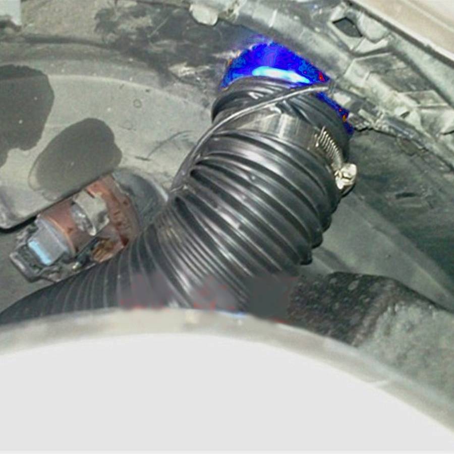 Car Auto Universal Tube Air Filter Adjustable Cold Air Injection Intake System Pipe Wit ... (Blue)