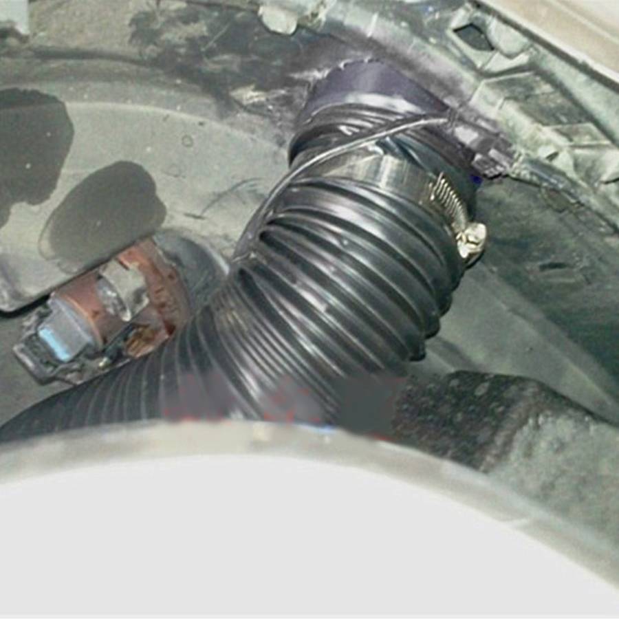 Car Auto Universal Tube Air Filter Adjustable Cold Air Injection Intake System Pipe W ... (Silver)