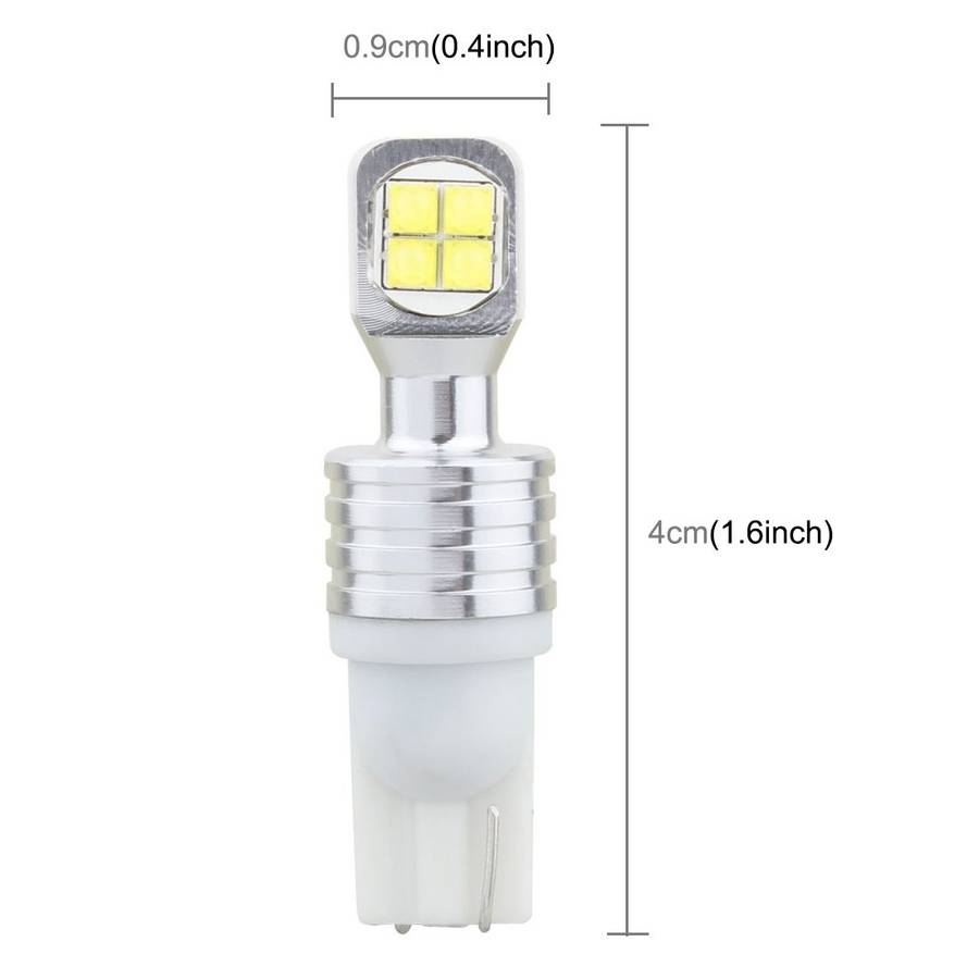 2 PCS T10 40W 800 LM 6000K Car Clearance Light Reading Light License Light with ... (White Light)