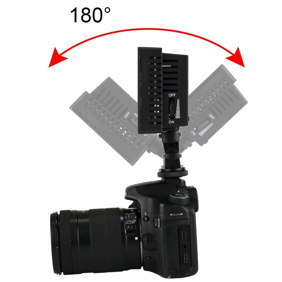 HD-160 White Light LED Video Light on-Camera Photography Lighting Fill Light for Canon, Nikon, DSL