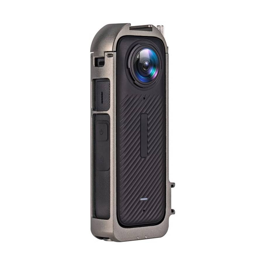 For Insta360 X4 Metal Protective Cage Rig Housing Frame with Expand Cold Shoe Base & Tripod Adapte