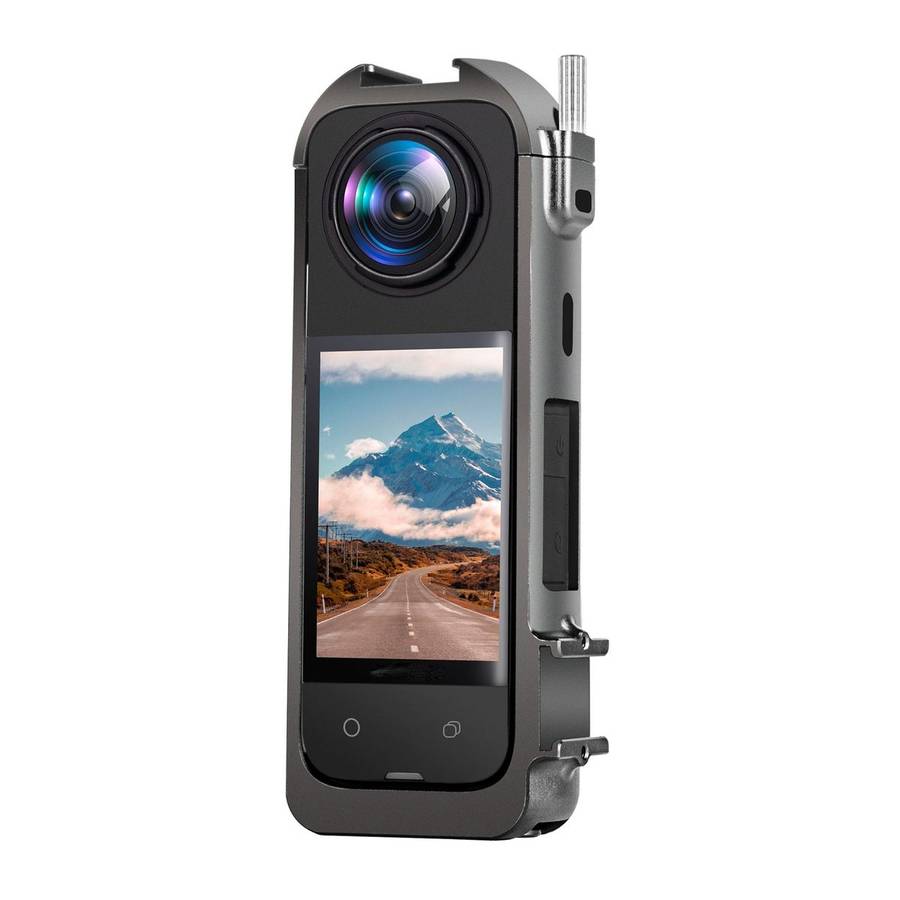 For Insta360 X4 Metal Protective Cage Rig Housing Frame with Expand Cold Shoe Base & Tripod Adapte