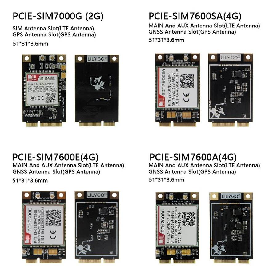TTGO T-PCIE ESP32-WROVER-B AXP192 Chip WiFi Bluetooth Nano Card SIM Series Module Hardware Composa