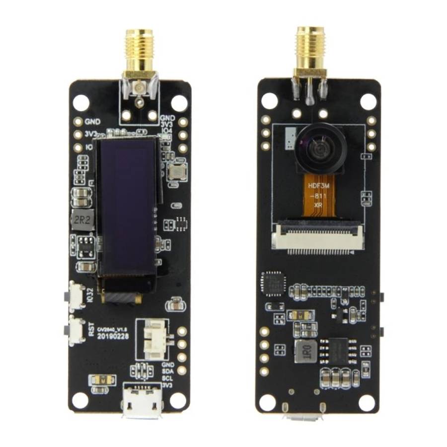 TTGO Fish-eye Lens Camera Module OV2640 SMA WiFi 0.91 OLED Development Board with 3dbi Antenna