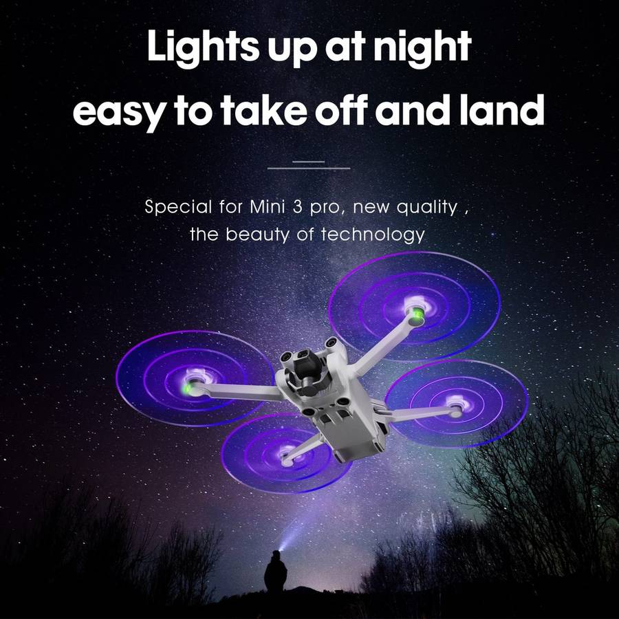 For DJI Mini 4 Pro / Mavic Mini 3 Pro STARTRC 2 Pairs Color LED Flash Lamp Low N ... (Transparent)