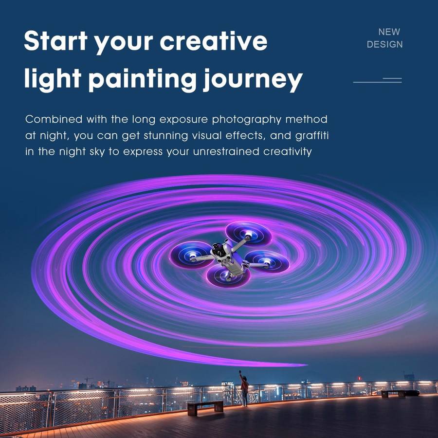 For DJI Mini 4 Pro / Mavic Mini 3 Pro STARTRC 2 Pairs Color LED Flash Lamp Low N ... (Transparent)