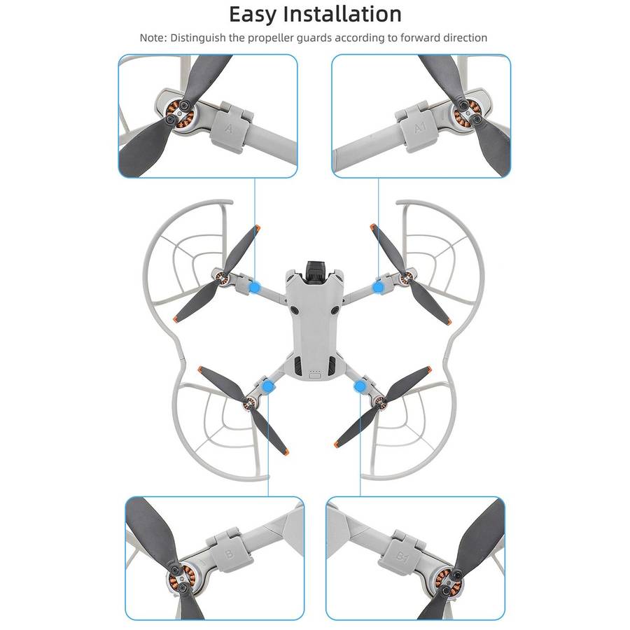 For DJI Mini 4 Pro Sunnylife N4P-KC712 Drone Propeller Protective Guard Anti-collision Ring (Grey)