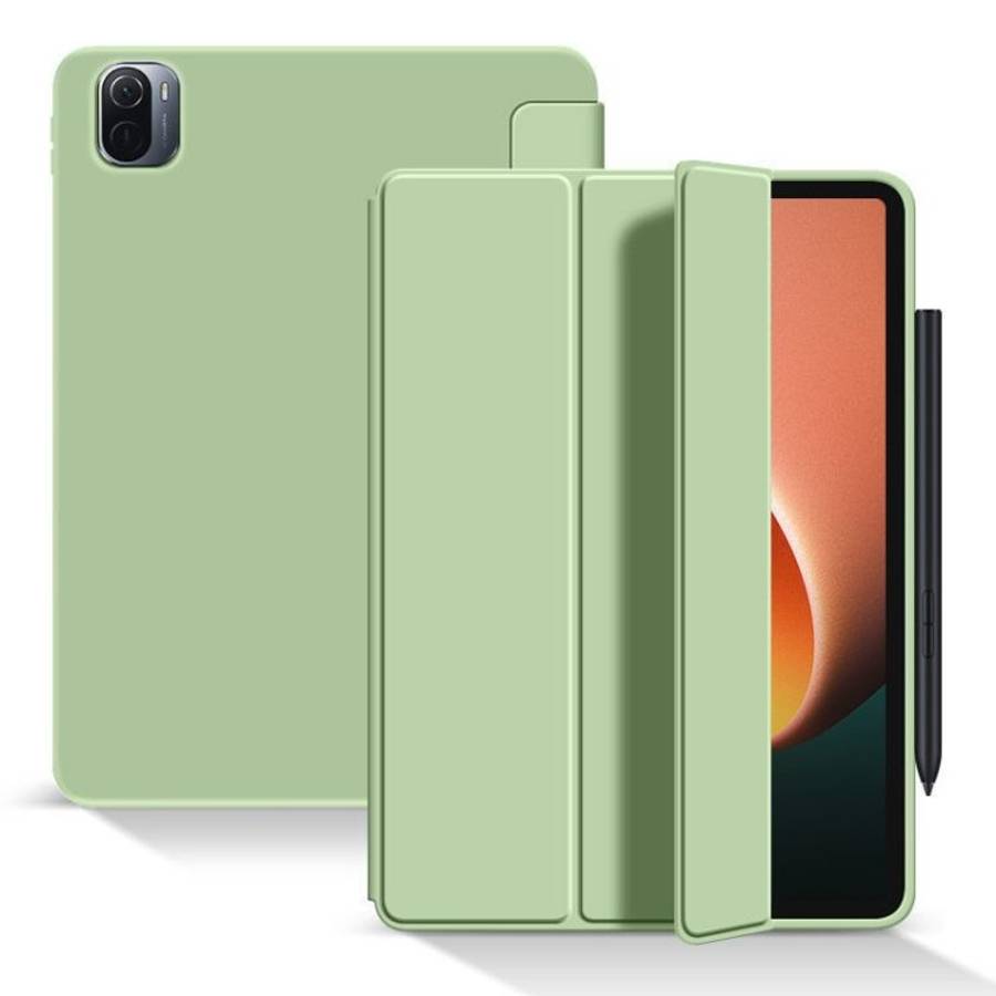 For Xiaomi Pad 5 / Pad 5 Pro Skin Feel Matte Honeycomb Leather Tablet Case with ... (Light Green)