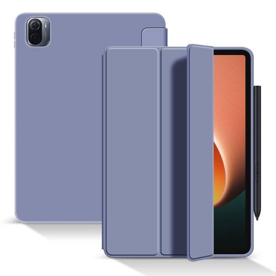 For Xiaomi Pad 5 / Pad 5 Pro Skin Feel Matte Honeycomb Leather Tablet Case wit ... (Lavender Grey)
