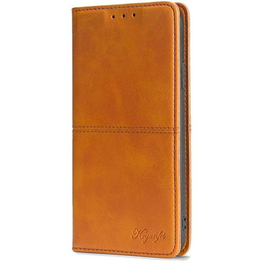 For Tecno Pova Slim 5G / Spark Slim 4G Cow Texture Magnetic Leather Phone Case(Light Brown)