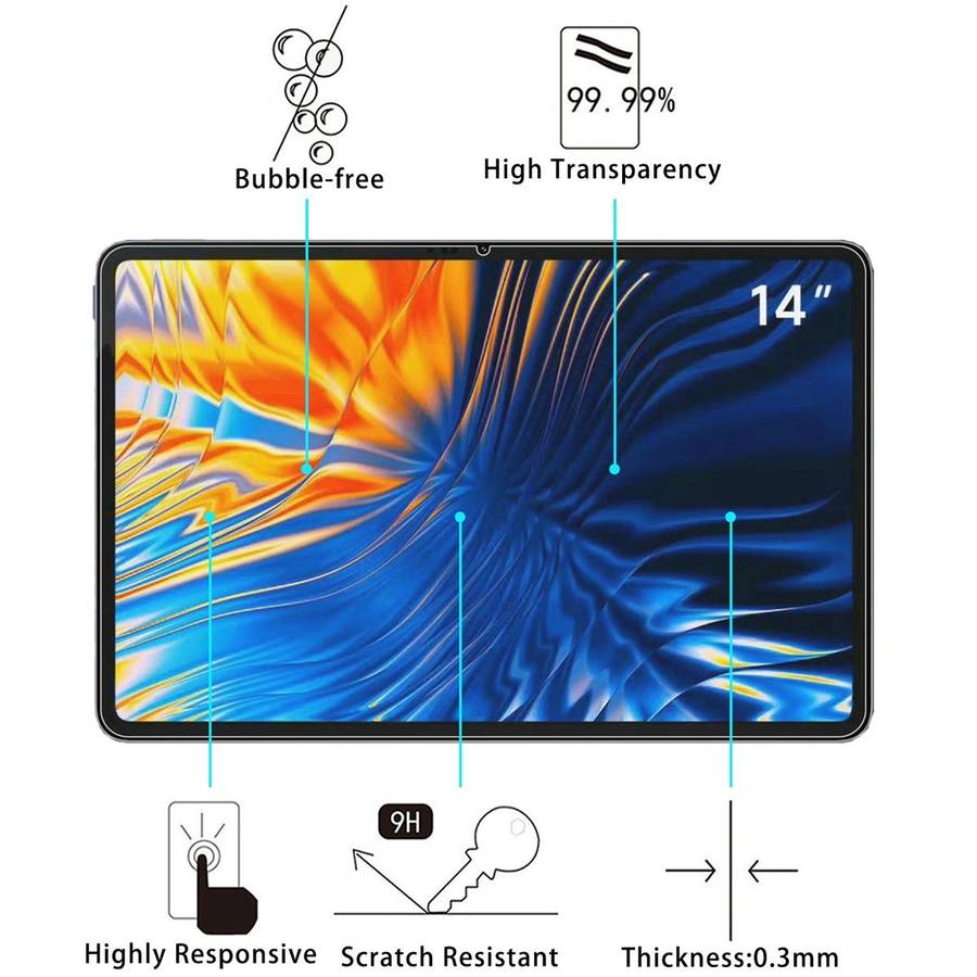 For Xiaomi Pad 6 Max / HP Series 5 Pro 9H 0.3mm Explosion-proof Tempered Glass Film