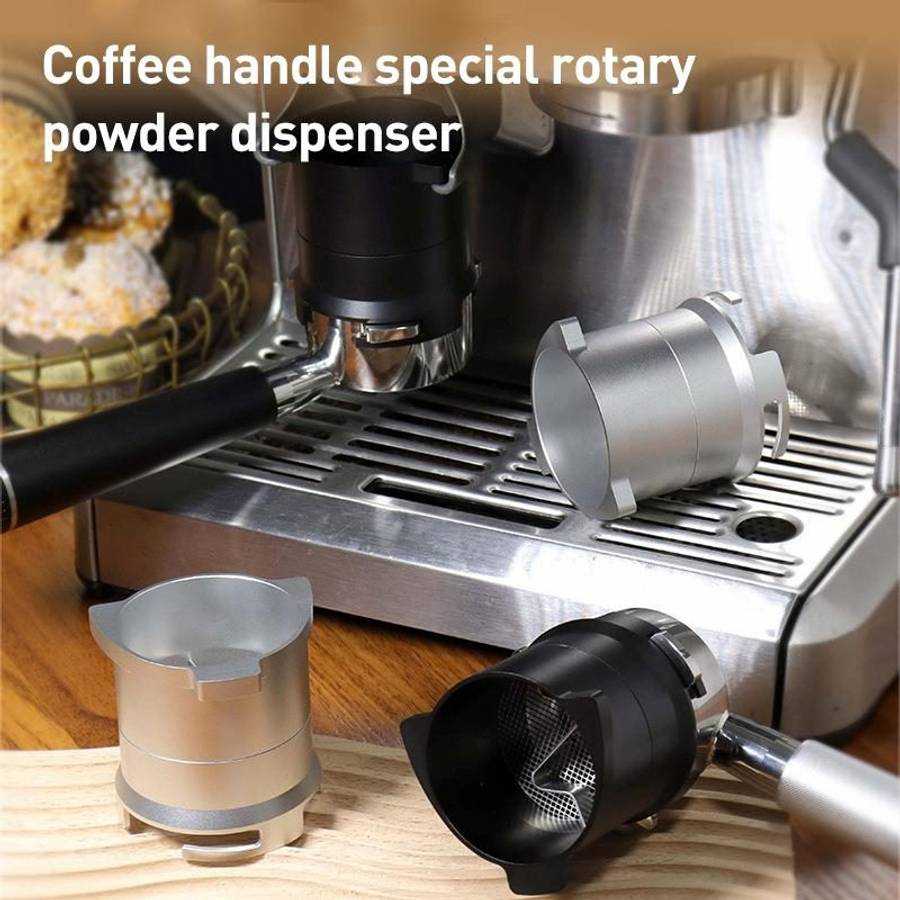 For Breville 8 Series Coffee Machine Handle Rotary Dosing Cup Mug Coffee Powder Feeder(Black)