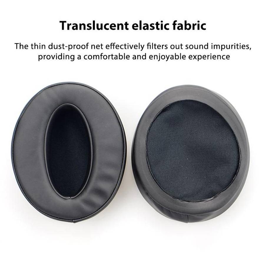 2pcs Insert Replacement Earpads For Sennheiser HD4.30 / HD350BT / HD400s ... Ice Silk Cloth Black