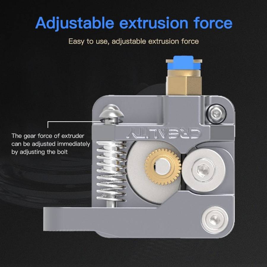 Creality All Metal Silver Block Bowden Extruder Kit for Ender-3 / Ender-3 Pro / Ender-3 V2 / CR-10