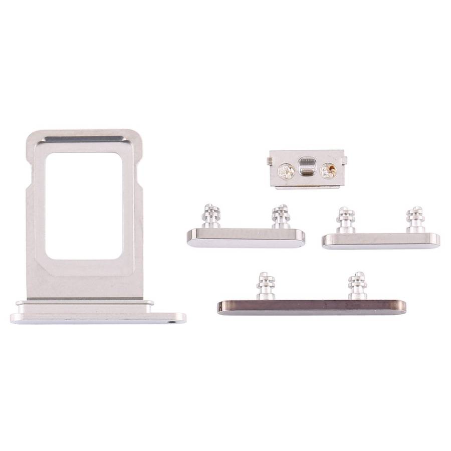 SIM Card Tray + Side Keys for iPhone 12 Pro Max(White)