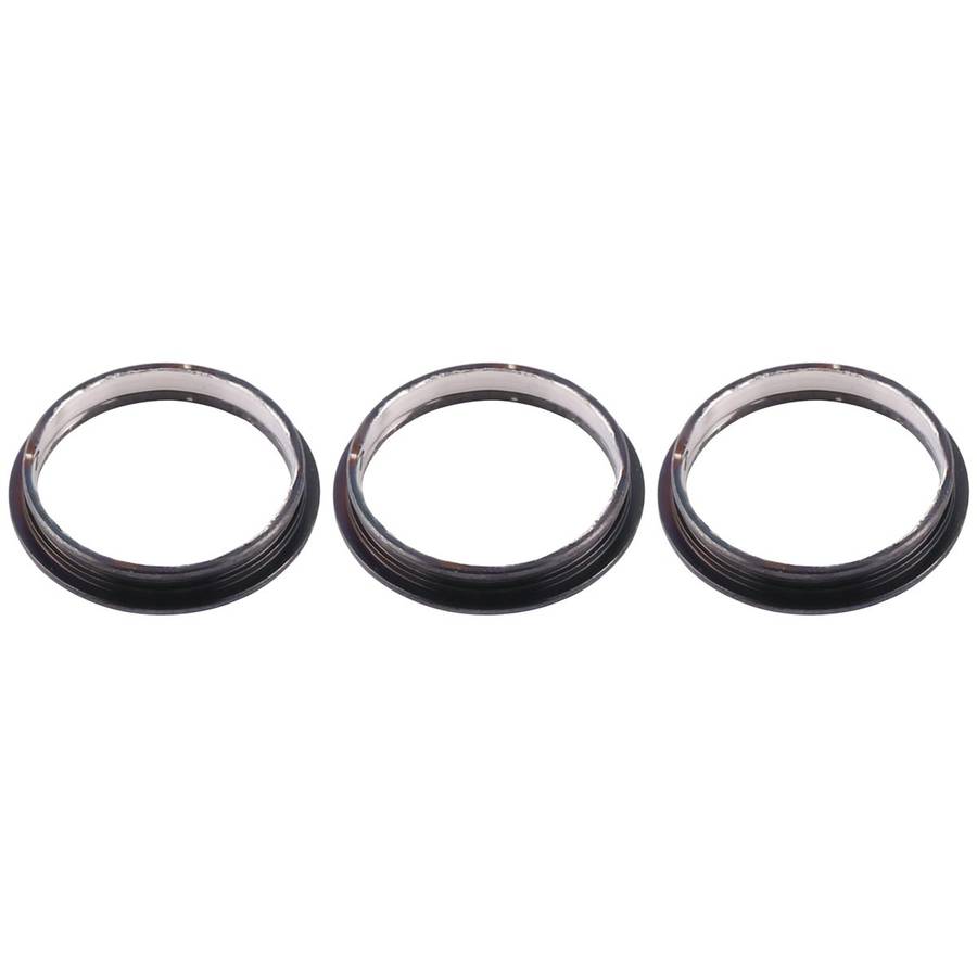 3 PCS Rear Camera Glass Lens Metal Protector Hoop Ring for iPhone 12 Pro Max(Aqua Blue)