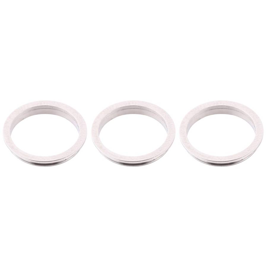 3 PCS Rear Camera Glass Lens Metal Protector Hoop Ring for iPhone 12 Pro Max(Silver)