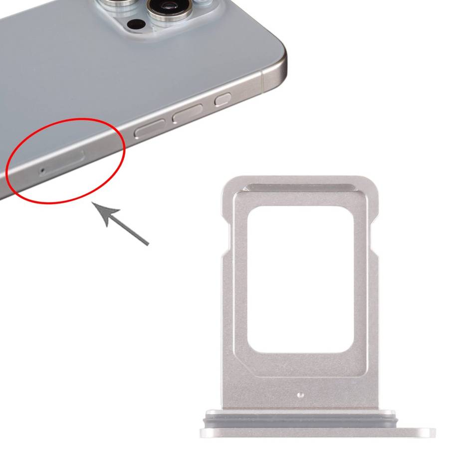For iPhone 15 Pro Max SIM Card Tray (White)