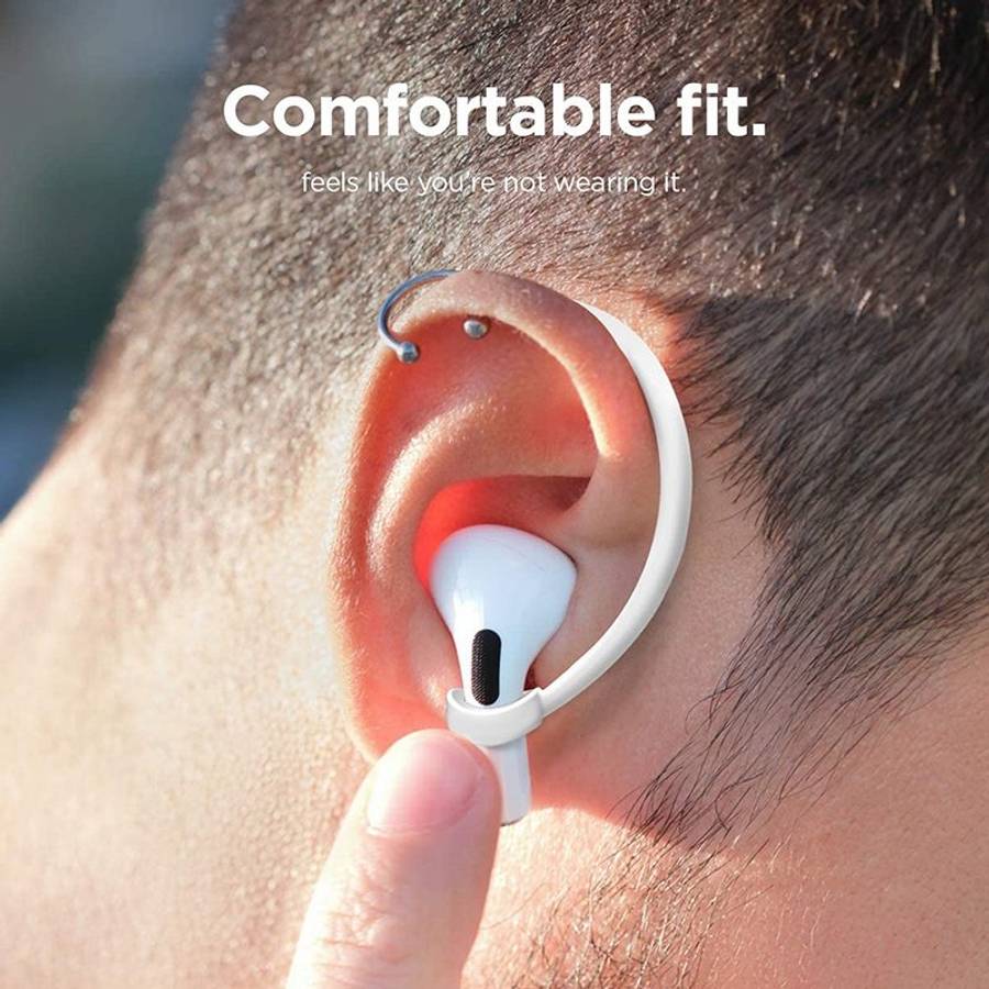For AirPods 1 / 2 / Pro Anti-lost Silicone Earphone Ear-hook(White)