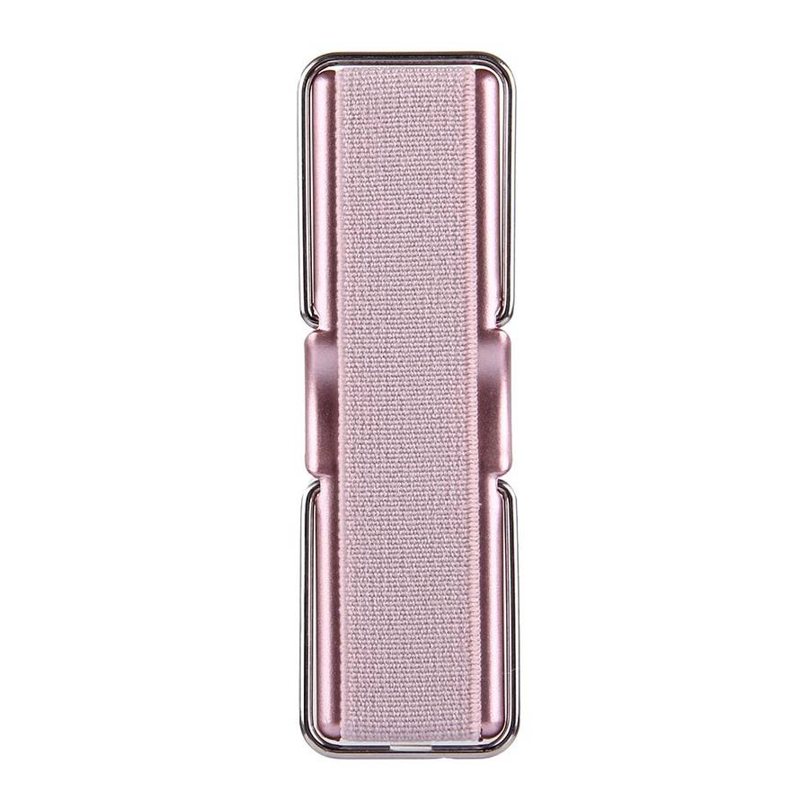 2 in 1 Adjustable Universal Mini Adhesive Holder Stand + Slim Finger Grip, Size: 7 ... (Rose Gold)