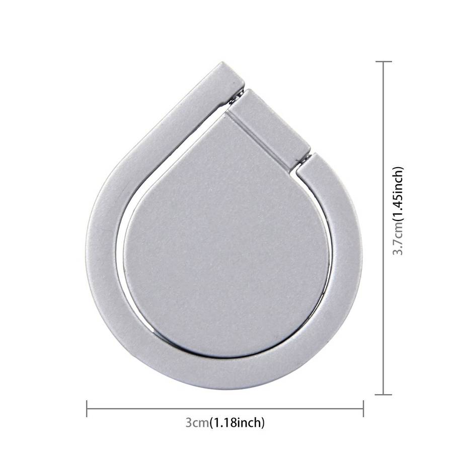 Universal 360 Degree Rotation Drops of water Style Ring Phone Holder Stand(Silver)
