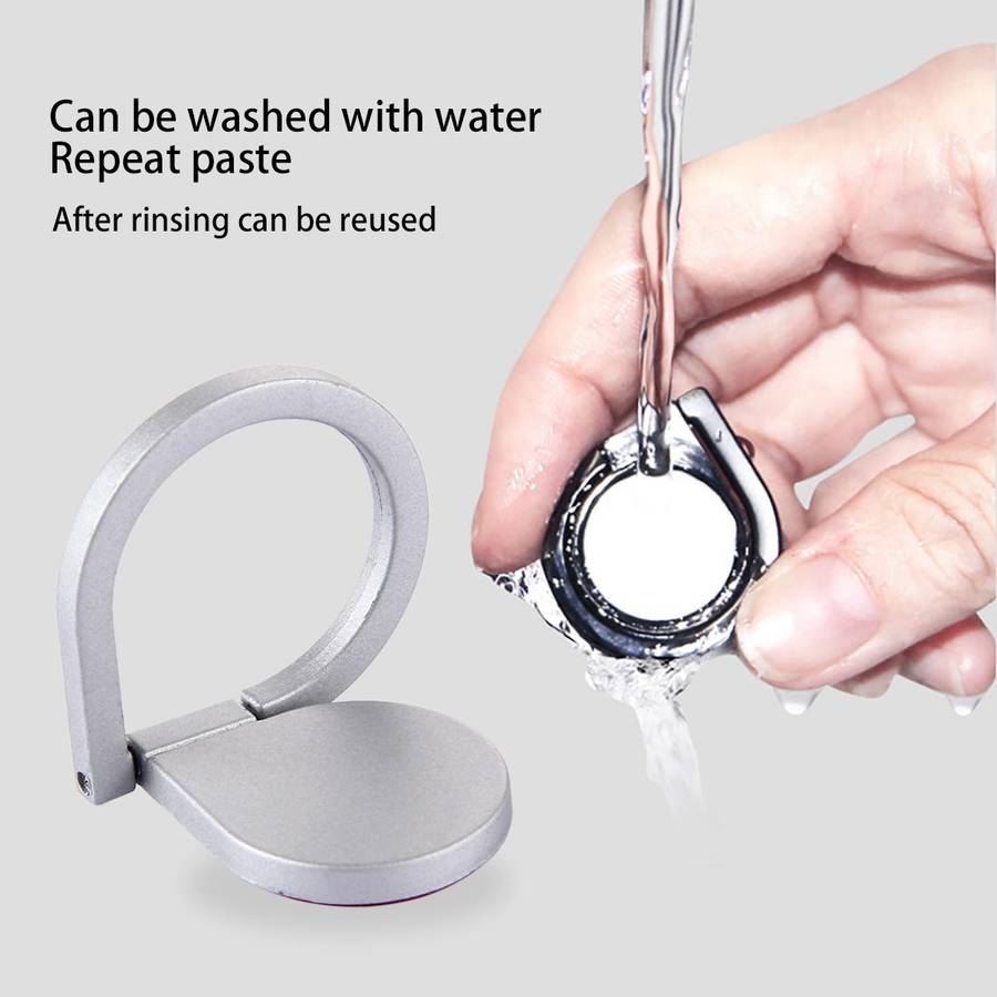 Universal 360 Degree Rotation Drops of water Style Ring Phone Holder Stand(Silver)