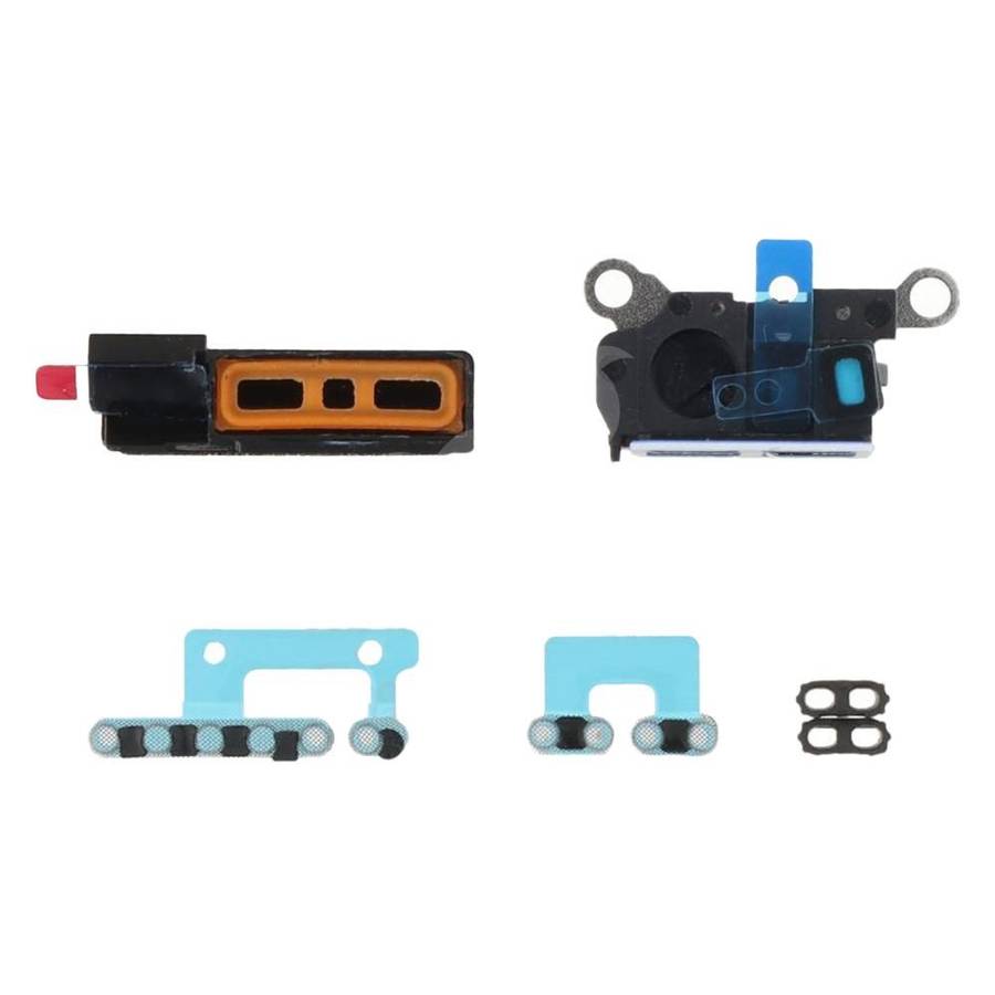 For iPhone 16 Pro Max 10pcs 6 in 1 Speaker Dustproof Mesh Set (Titanium Color)