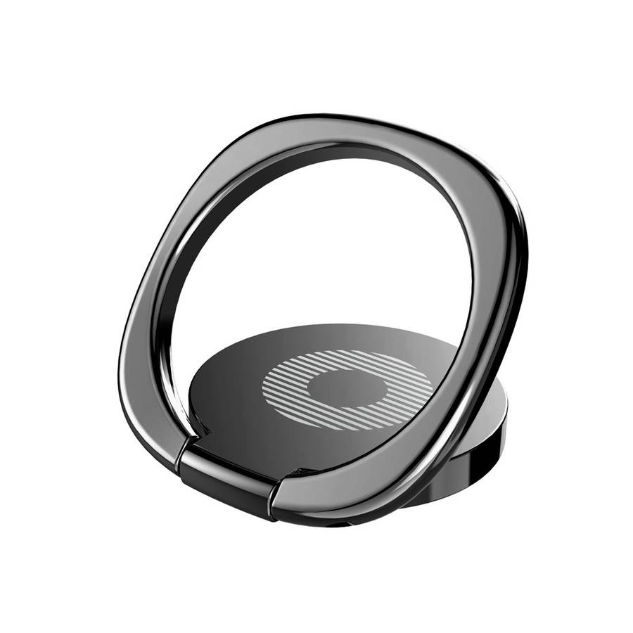 2pcs Universal 360 Degrees Rotatable Privity Metal Ring Holder Bracket for iPhone, Sam ... (Black)