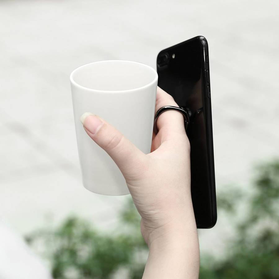 2pcs Universal 360 Degrees Rotatable Privity Metal Ring Holder Bracket for iPhone, Sa ... (Silver)