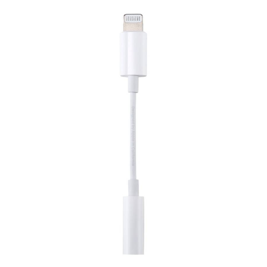 8 Pin 3.5mm Earphone Audio Adapter, Line Length: 8cm(White)
